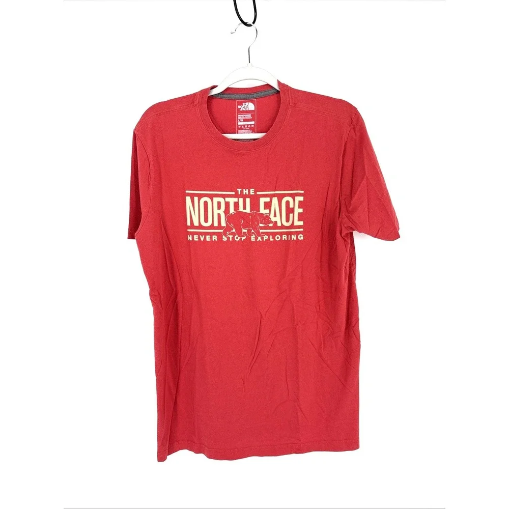 The North Face T-Shirt Mens Large Slim Fit Never Stop Exploring Graphic
